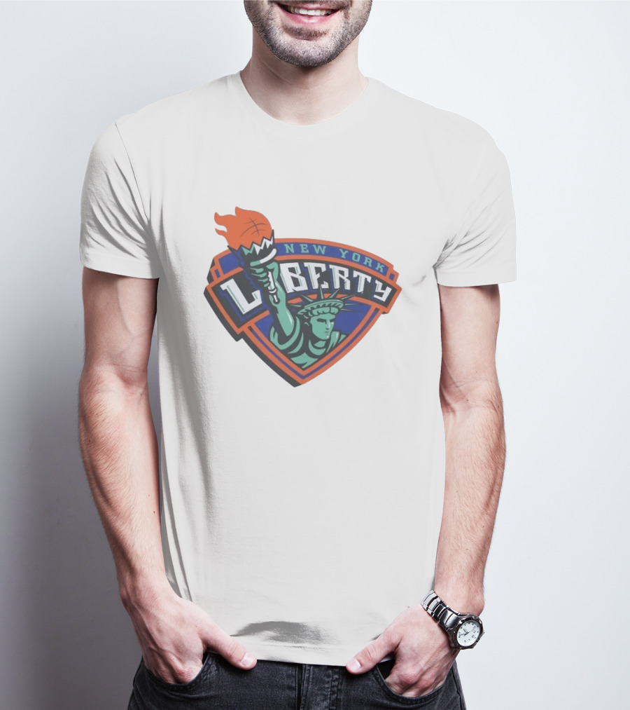 New York Liberty Statue Of Liberty Basketball Torch T-Shirt