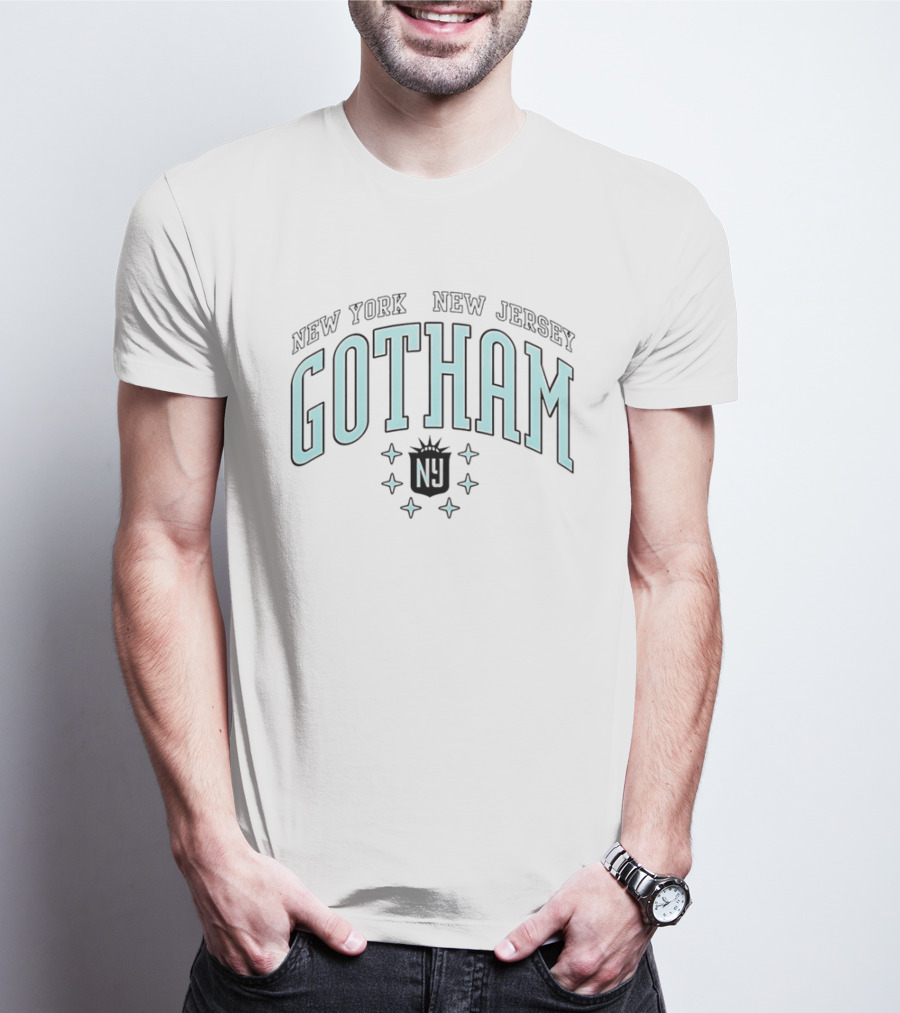 New York New Jersey Gotham NY Statue Stars T-Shirt