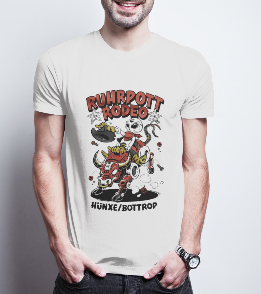 Ruhrpott Rodeo Hünxe Bottrop Alien Riding Mechanical Bull Festival T-Shirt