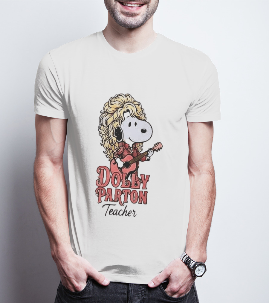Dolly Parton Teacher Snoopy Plays Guitar T-Shirt