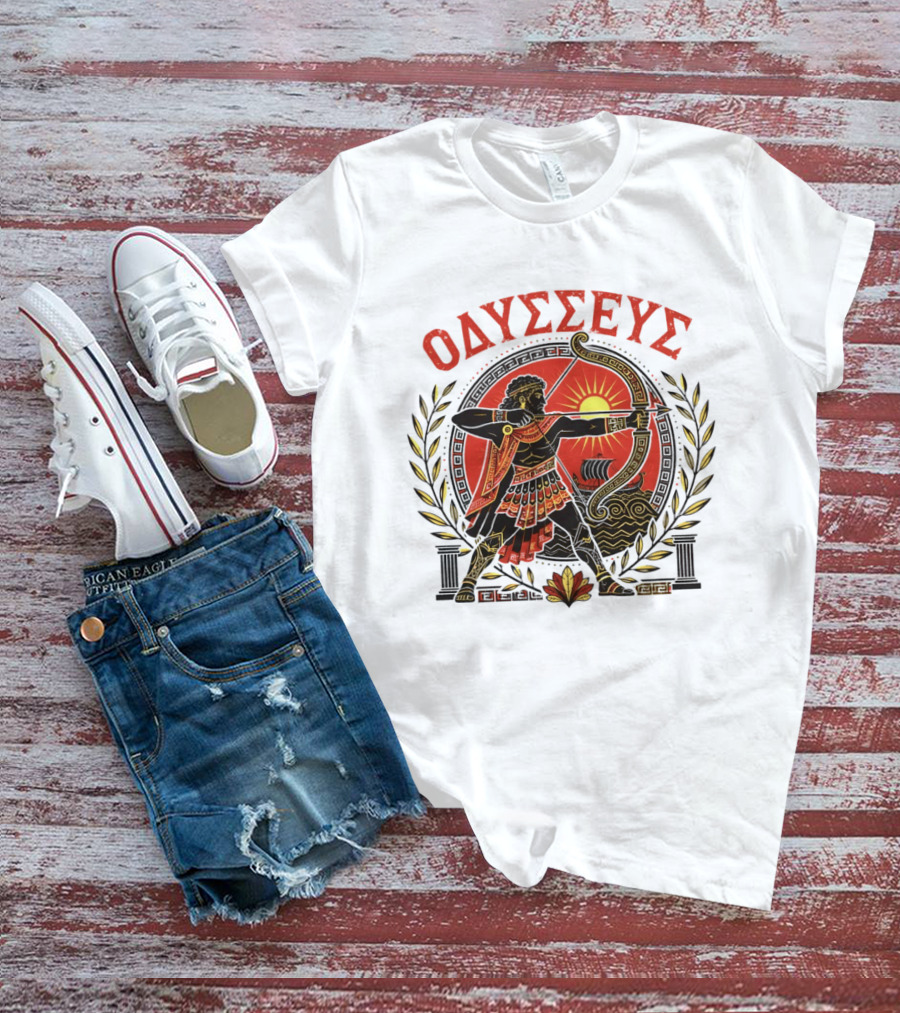 Odysseus Bow Greek Mythology Warrior Archery 2026 T-Shirt