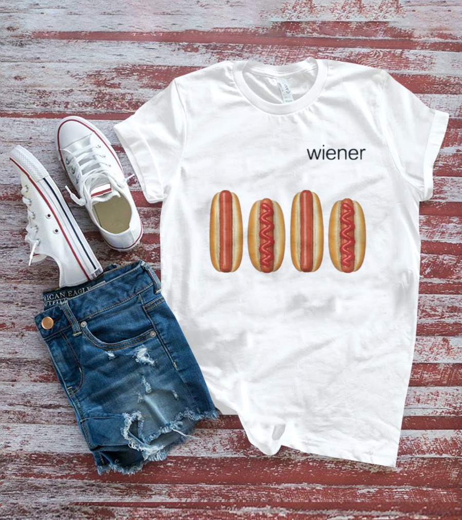 Wiener Hot Dog Ketchup Food Iconic Snack T-Shirt