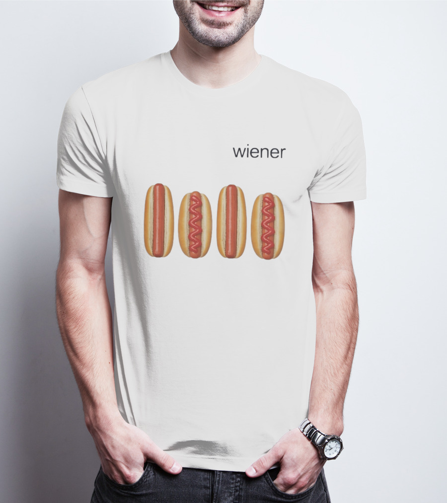 Wiener Hot Dog Ketchup Food Iconic Snack T-Shirt