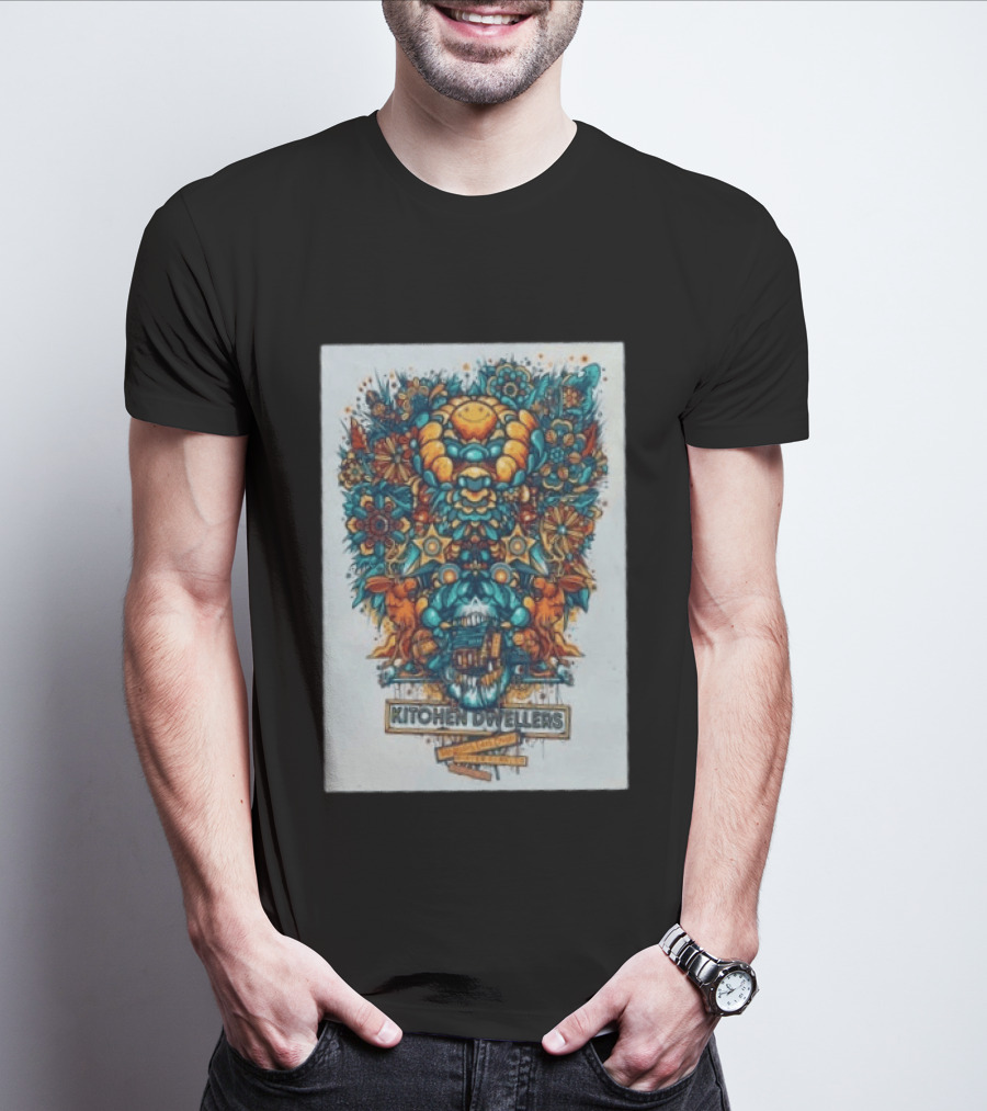 Kitchen Dwellers Winter Park CO July 24 25 2026 Tour Psychedelic Floral T-Shirt