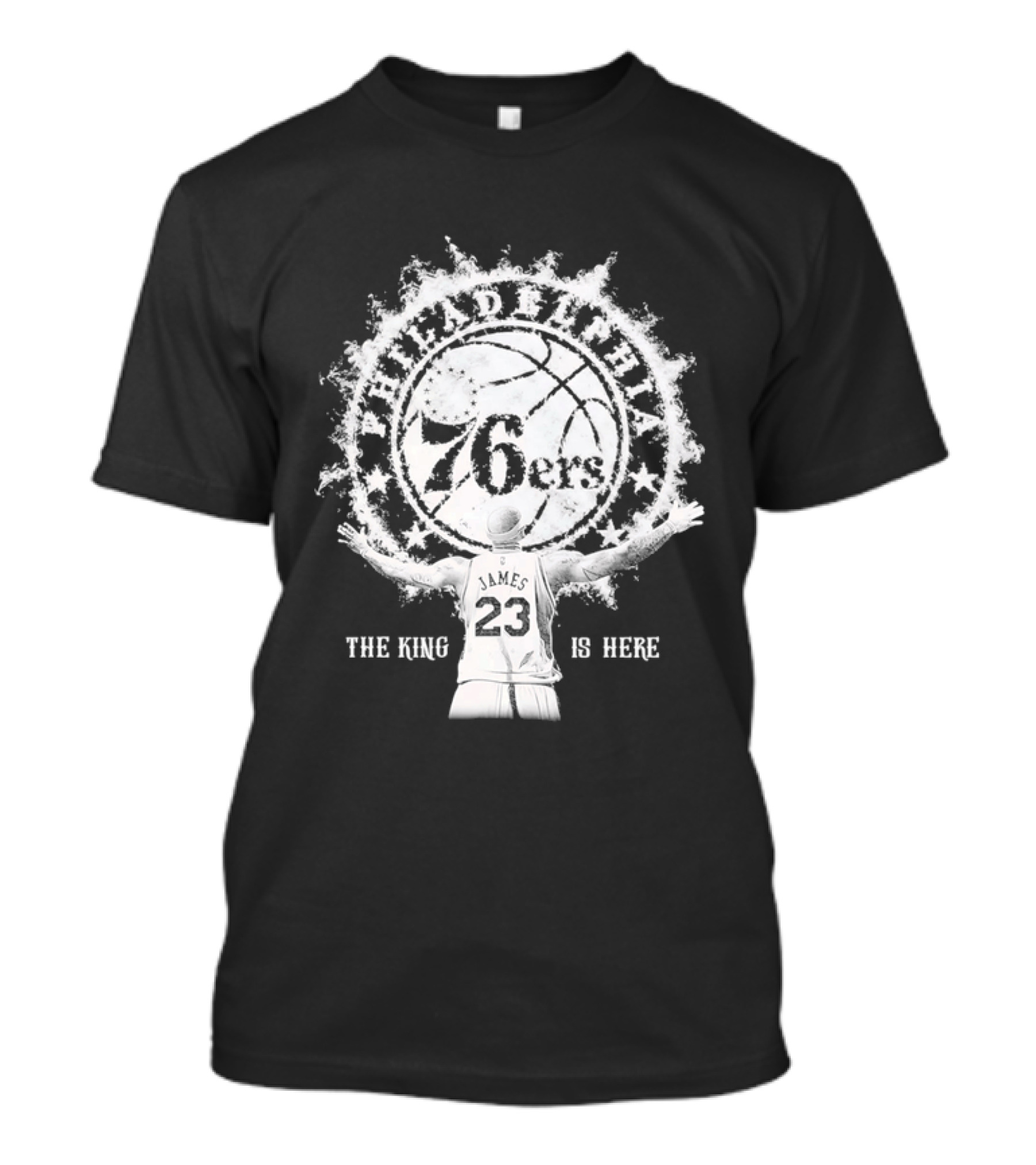 Philadelphia 76ers 23 Witness The King Is Here T-Shirt
