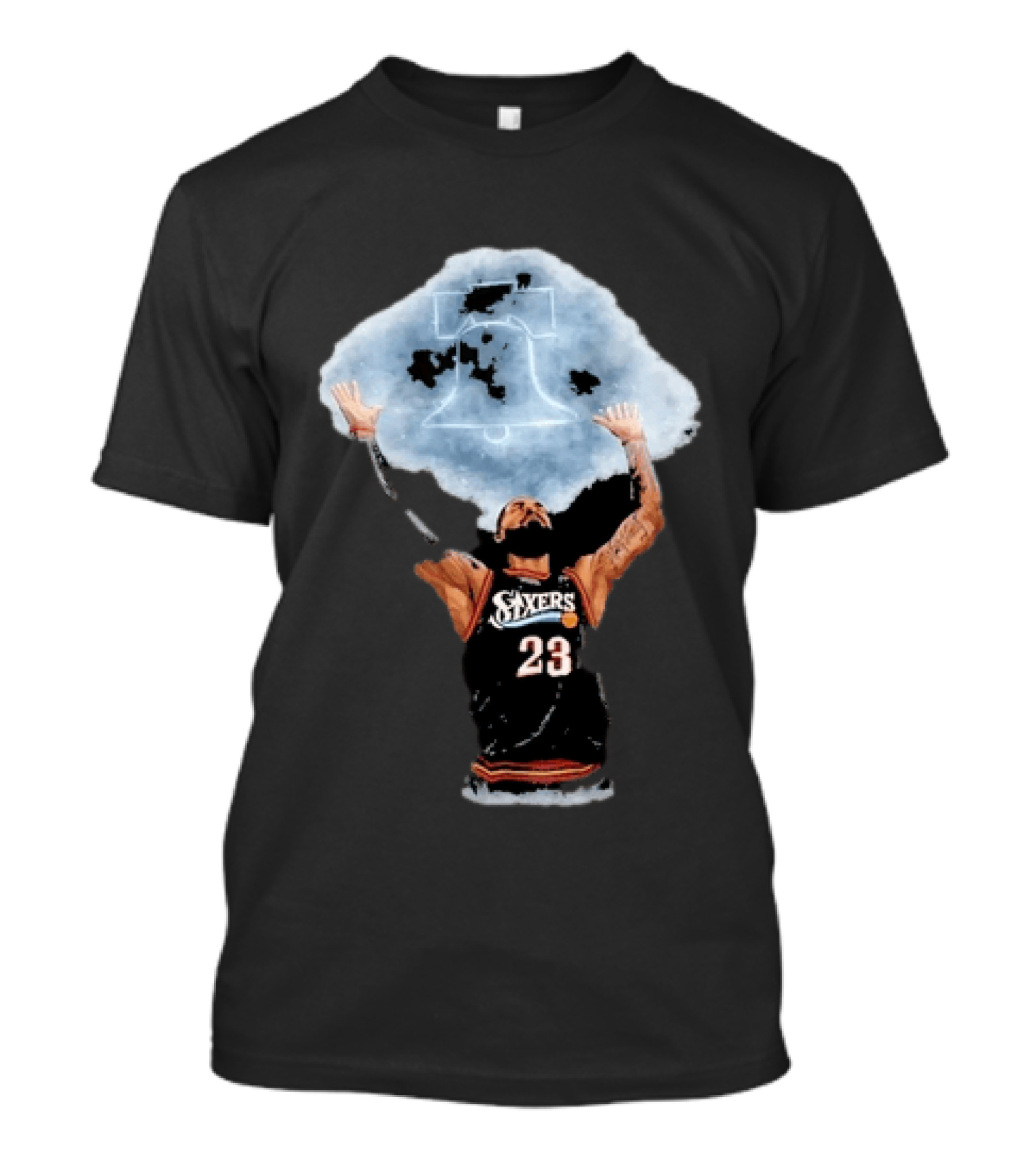 Philadelphia Sixers LeBron James 23 Liberty Bell Basketball T-Shirt