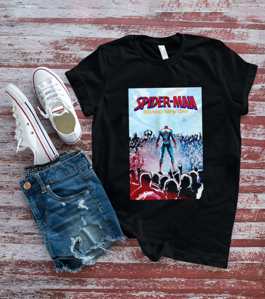 Spider Man Brand New Day Crowd Marvel T-Shirt