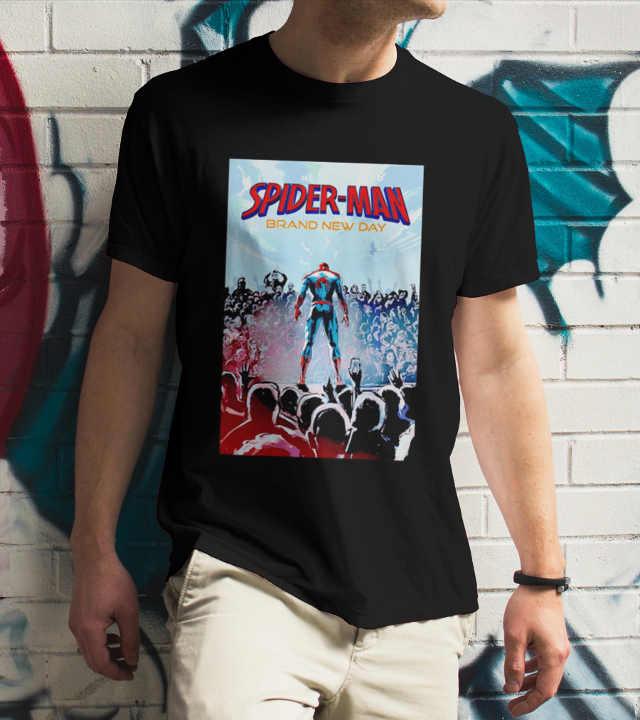 Spider Man Brand New Day Crowd Marvel T-Shirt