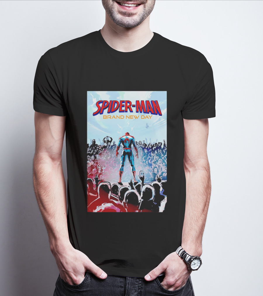 Spider Man Brand New Day Crowd Marvel T-Shirt