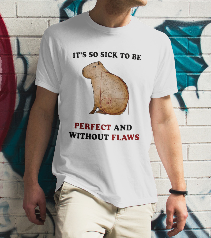 Capybara It's So Sick To Be Perfect And Without Flaws Fibonacci Spiral T-Shirt