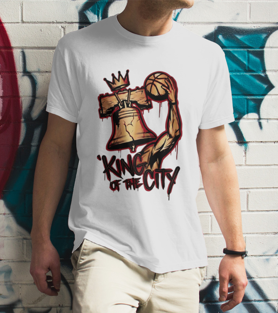 King Of The City Lebron James Basketball Philadelphia 76ers NBA 2026 T-Shirt