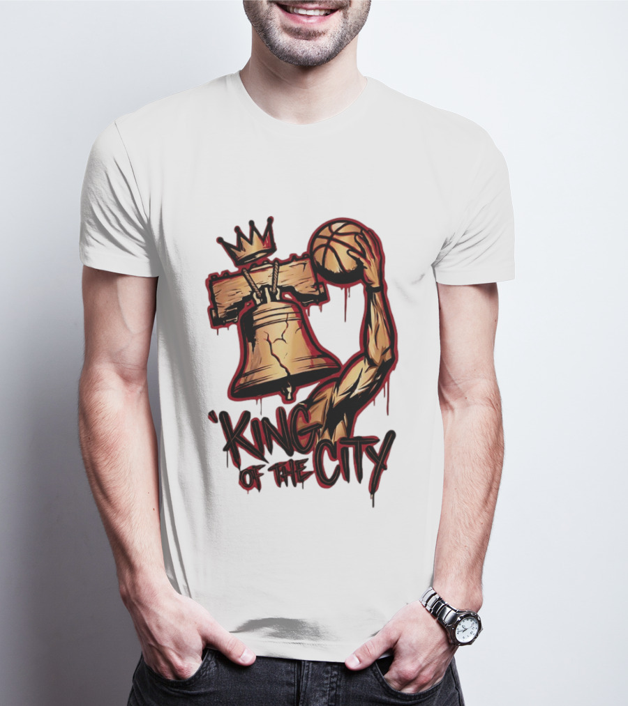 King Of The City Lebron James Basketball Philadelphia 76ers NBA 2026 T-Shirt