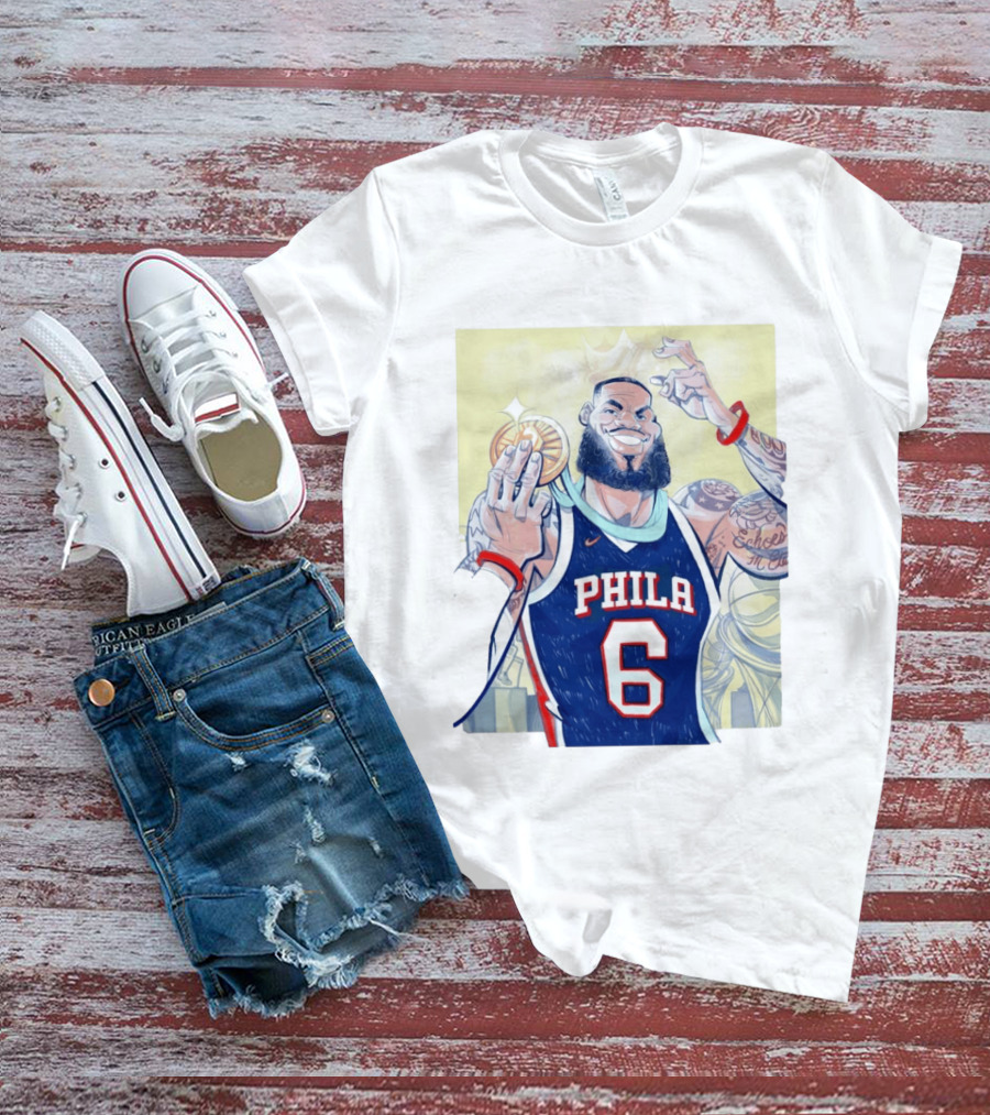 LeBron James Phila 6 Caricature NBA T-Shirt