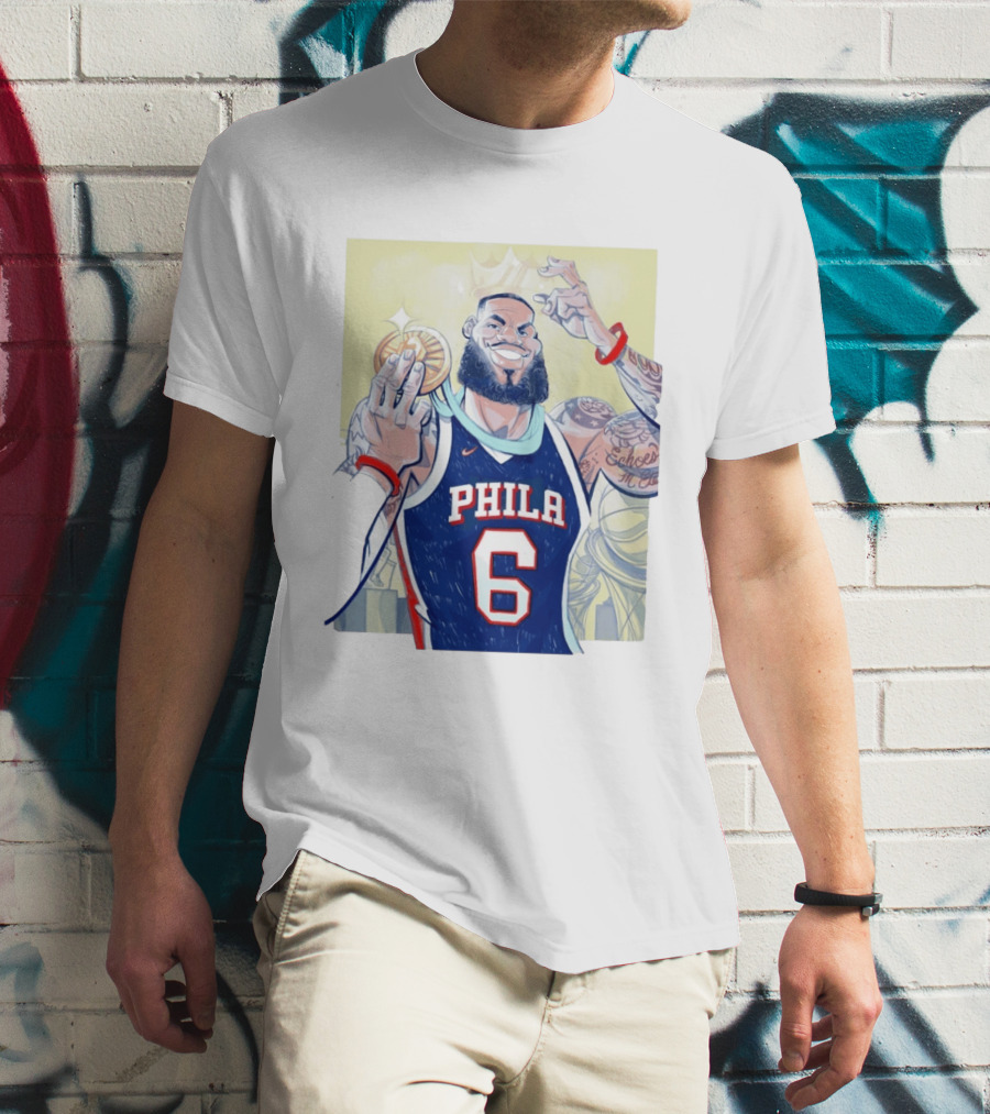 LeBron James Phila 6 Caricature NBA T-Shirt