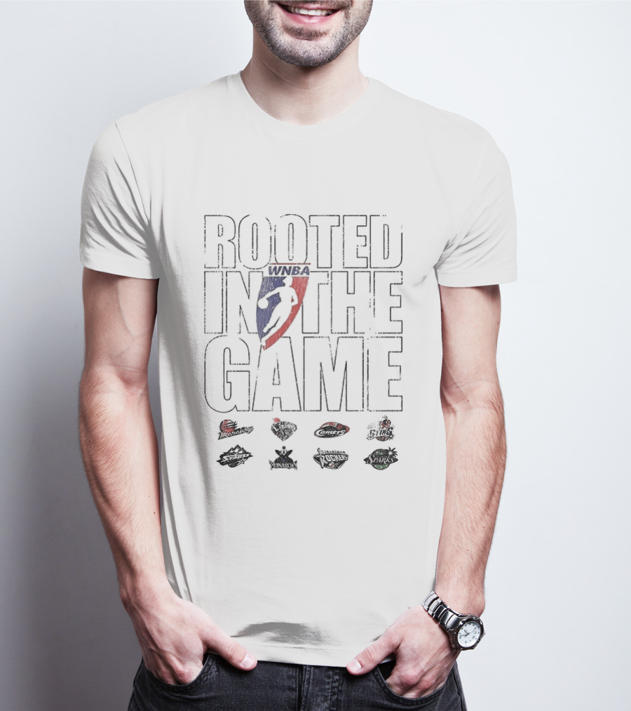 Rooted In The Game WNBA 2027 Basketball Iconic Red And Blue T-Shirt