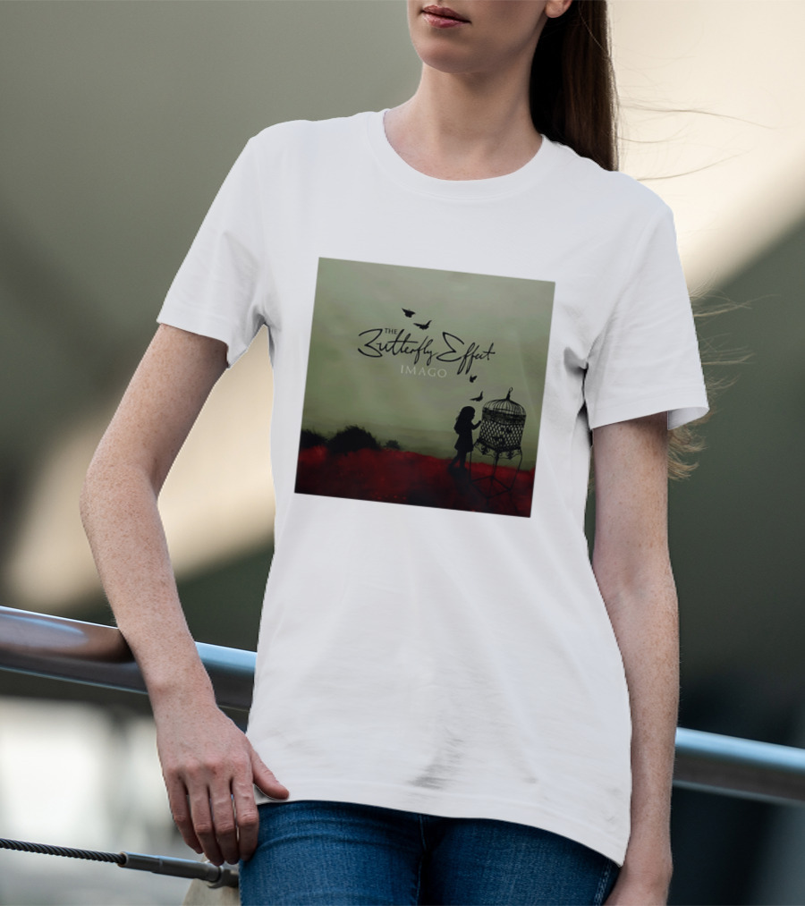 The Butterfly Effect IMAGO Silhouette With Birdcage And Butterflies T-Shirt