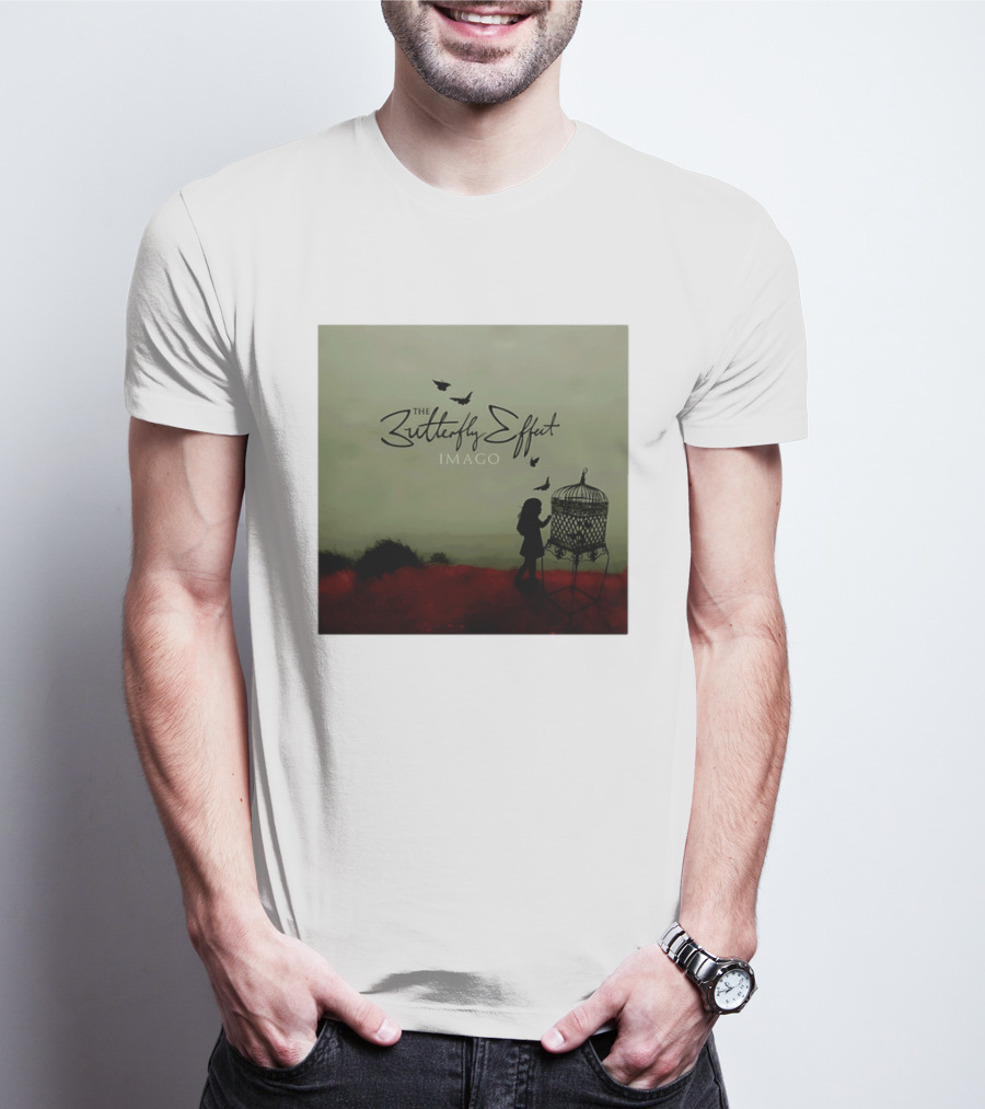 The Butterfly Effect IMAGO Silhouette With Birdcage And Butterflies T-Shirt