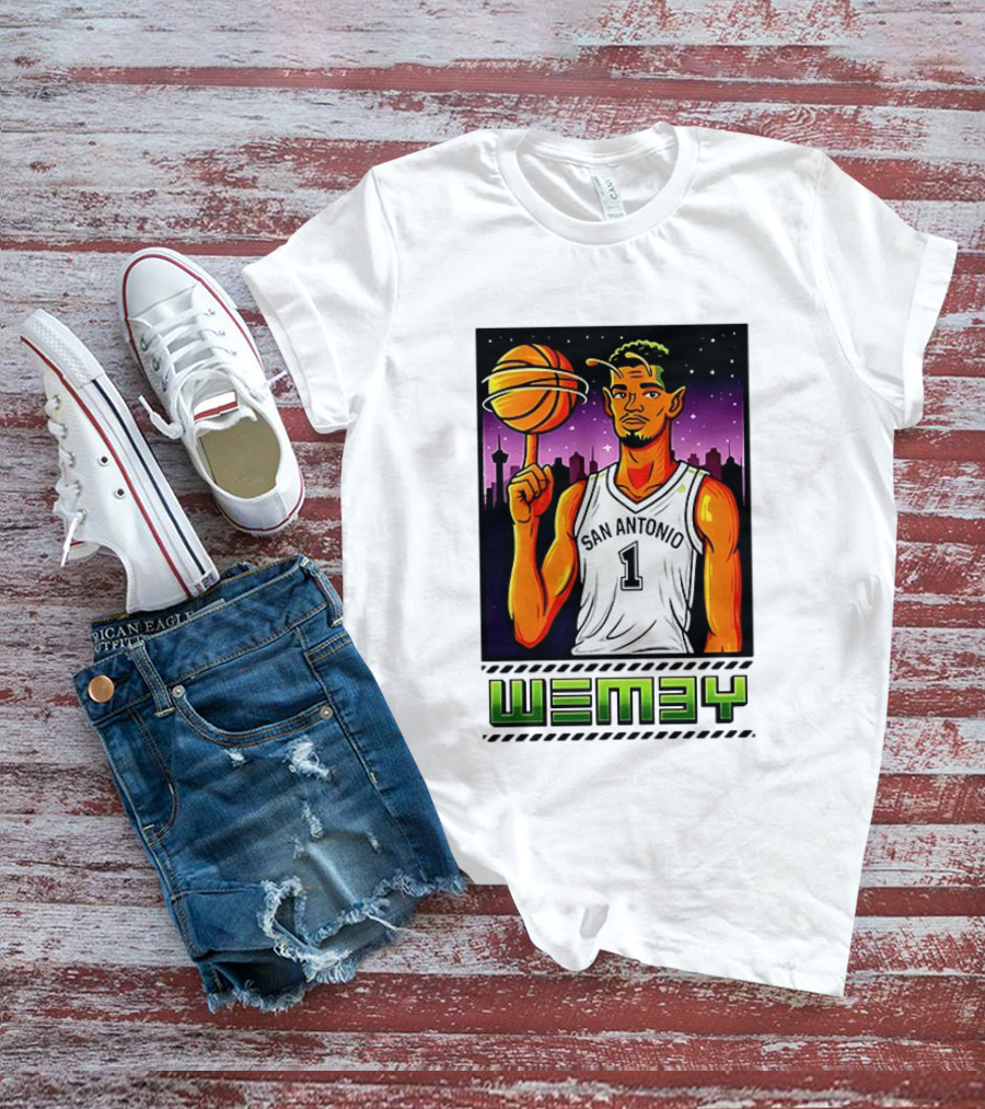 Wemby No 1 San Antonio Basketball Alien T-Shirt