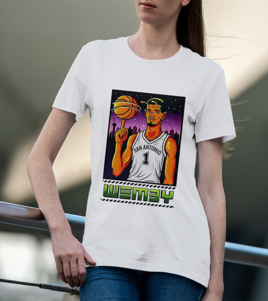 Wemby No 1 San Antonio Basketball Alien T-Shirt