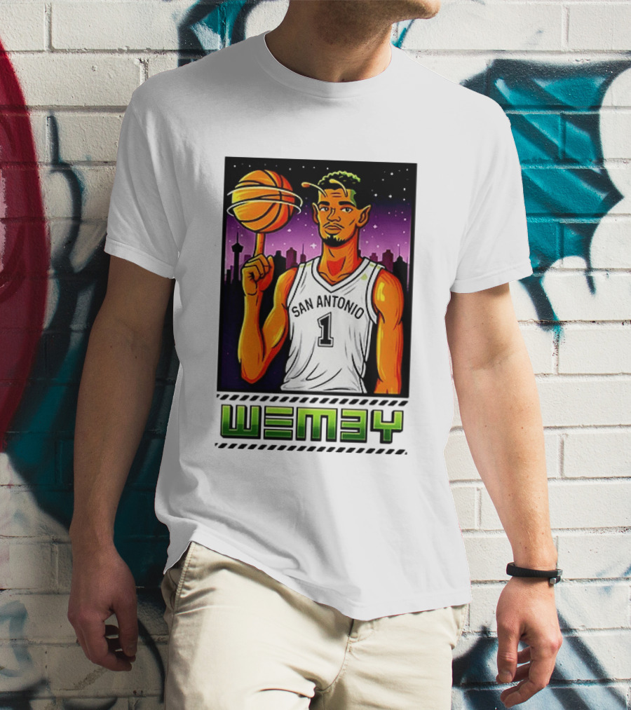 Wemby No 1 San Antonio Basketball Alien T-Shirt