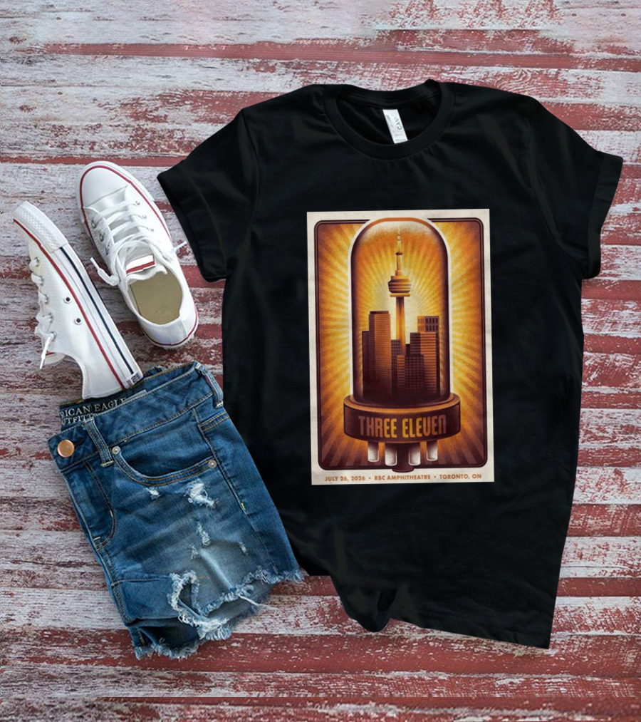Three Eleven Concert July 26 2026 RBC Amphitheatre Toronto Ontario CN Tower Skyline T-Shirt