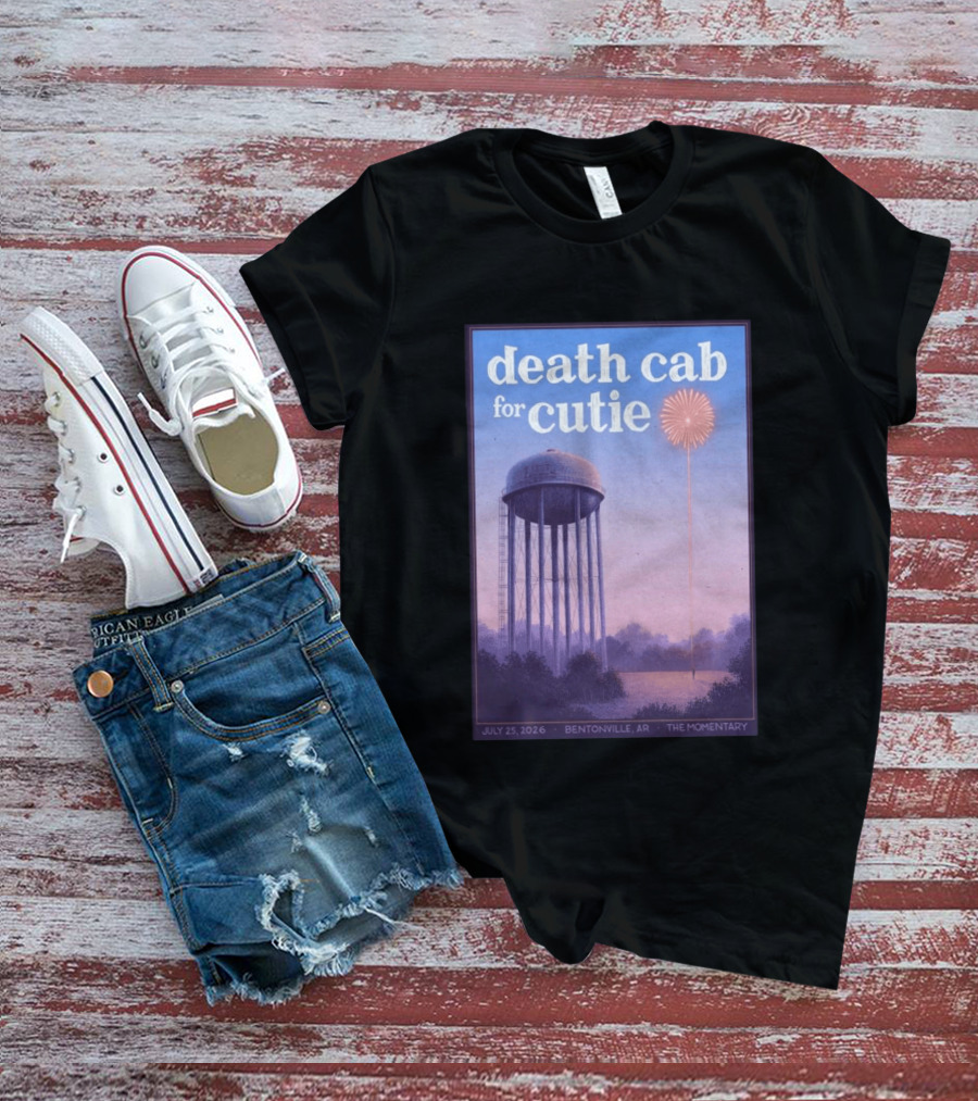 Death Cab For Cutie July 25 2026 The Momentary Bentonville AR Water Tower Firework T-Shirt