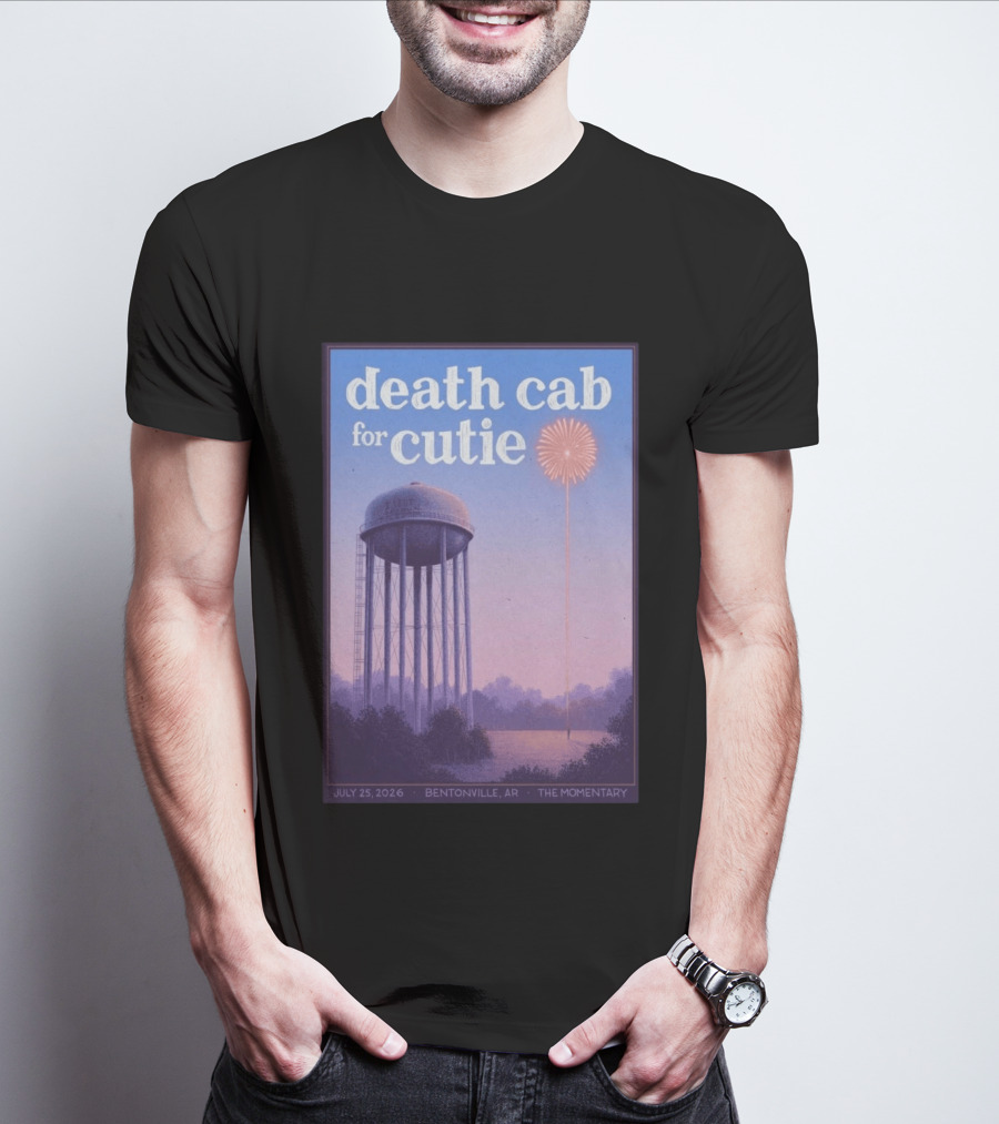 Death Cab For Cutie July 25 2026 The Momentary Bentonville AR Water Tower Firework T-Shirt