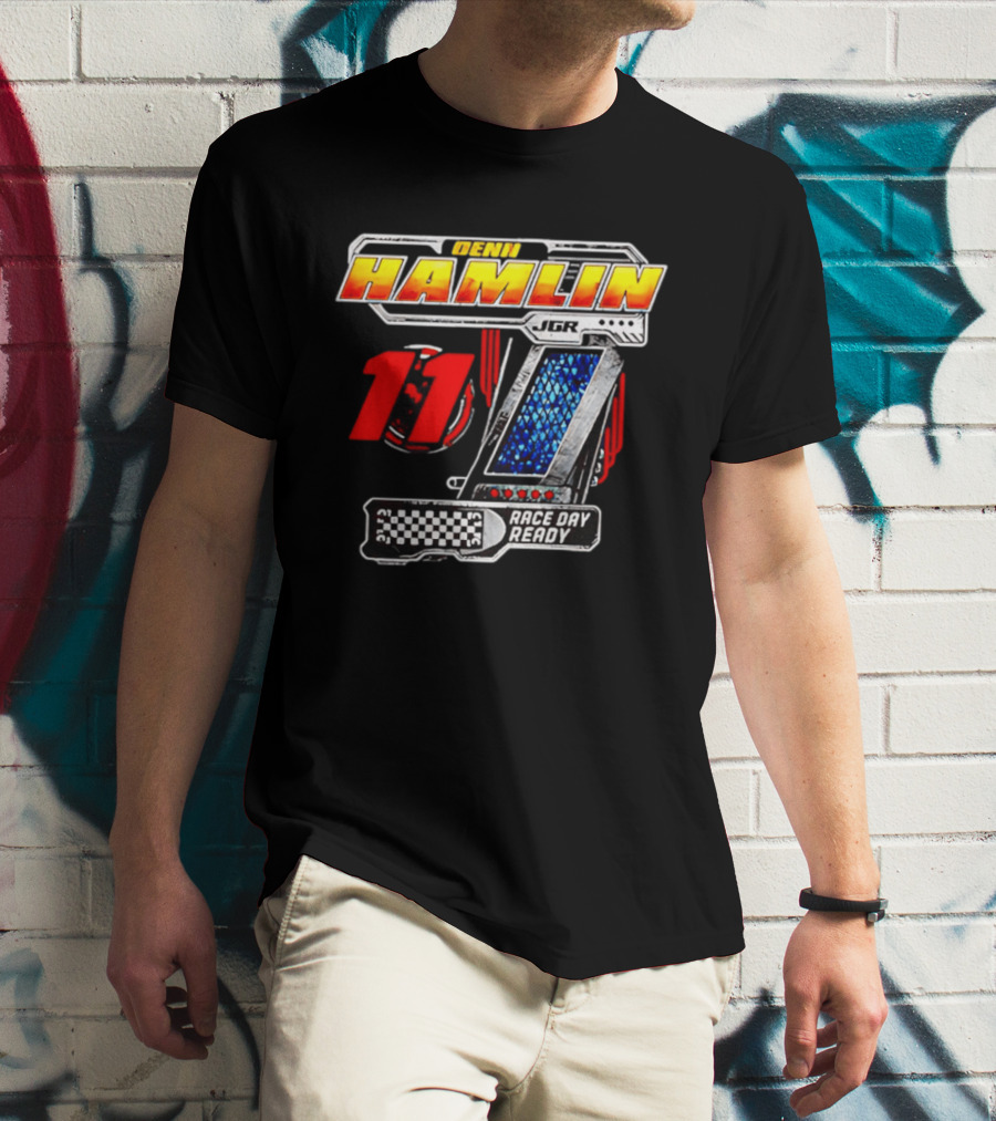 Denny Hamlin Joe Gibbs Racing 11 Race Day Ready Checkerboard Speedometer T-Shirt