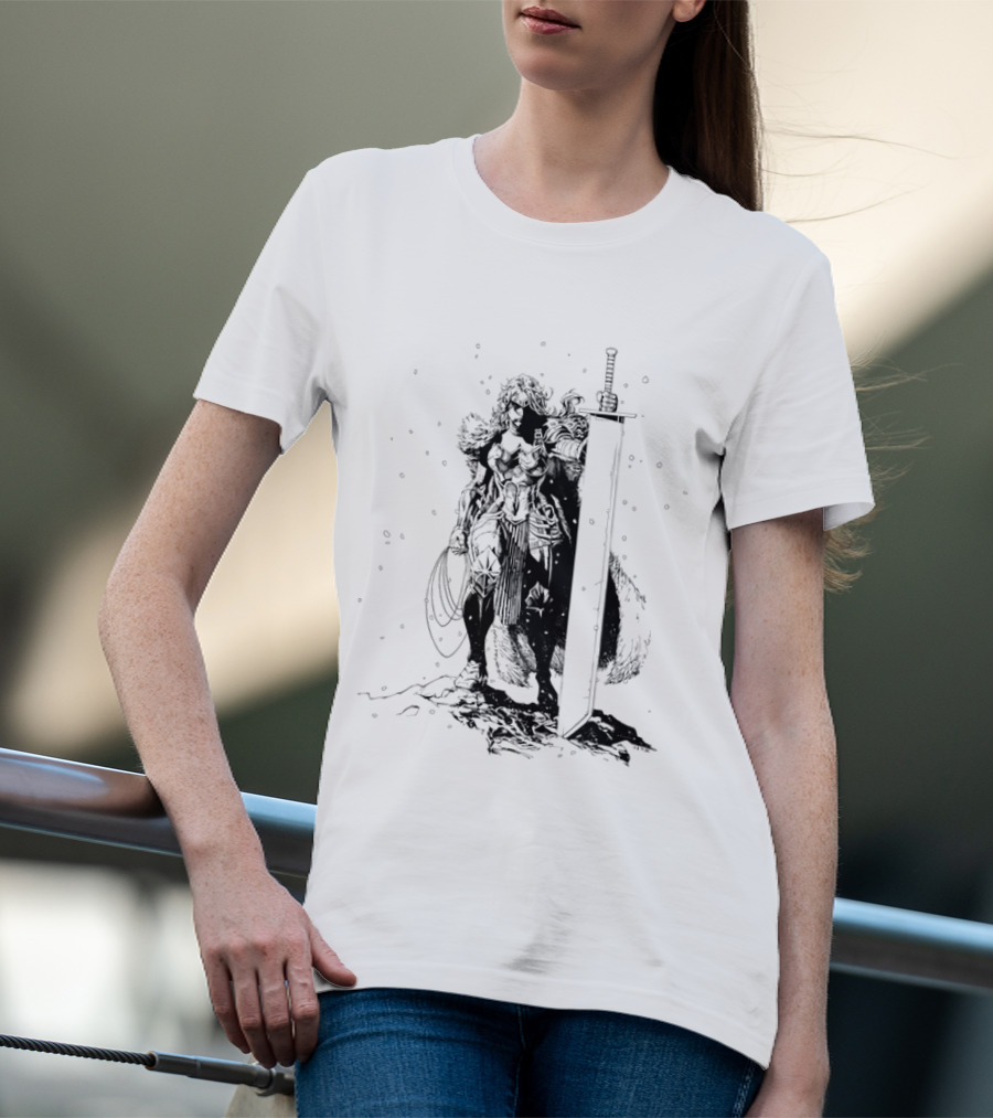 Absolute Wonder Woman Warrior Icon With Sword And Shield T-Shirt