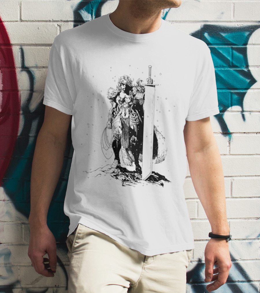 Absolute Wonder Woman Warrior Icon With Sword And Shield T-Shirt