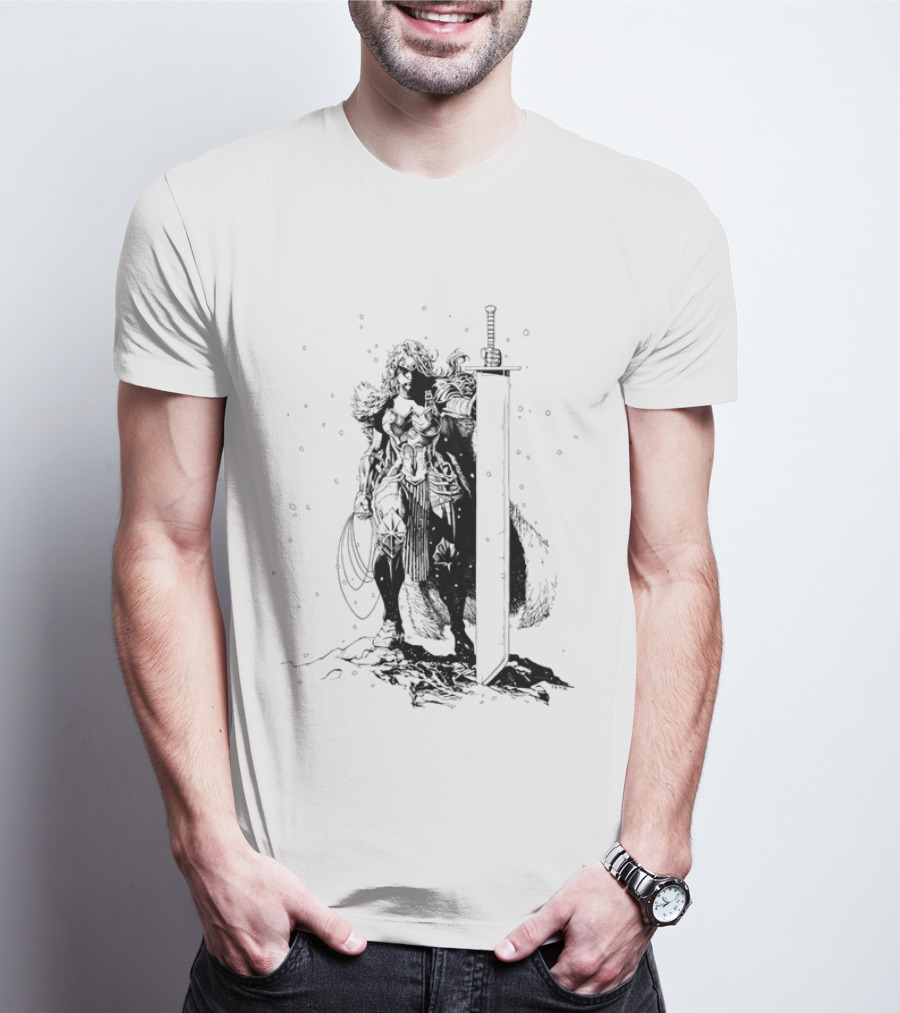 Absolute Wonder Woman Warrior Icon With Sword And Shield T-Shirt