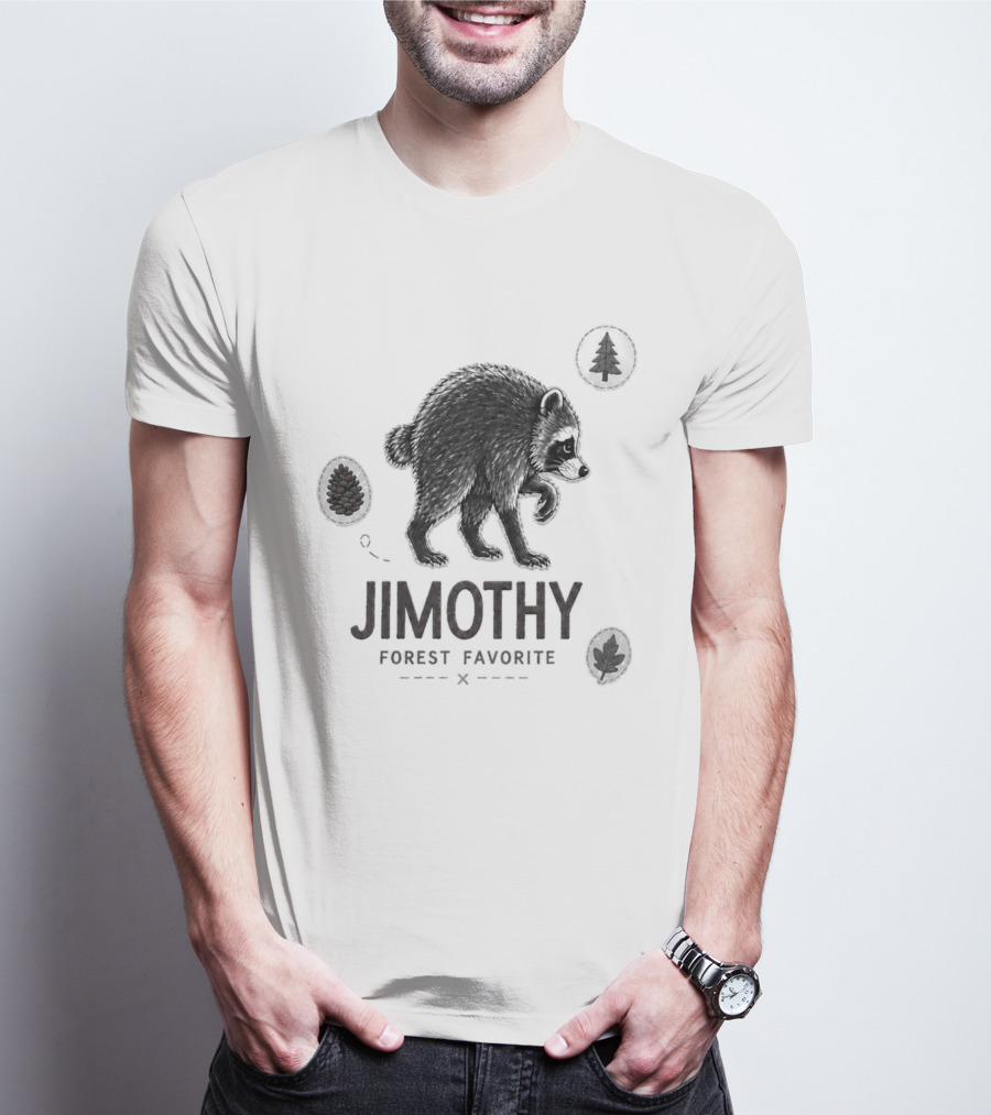 Jimothy Forest Favorite Bear Silhouette And Trees T-Shirt
