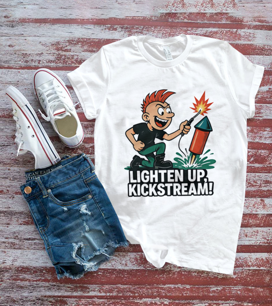 Lighten Up Kickstream Fireworks Rocket Blast T-Shirt