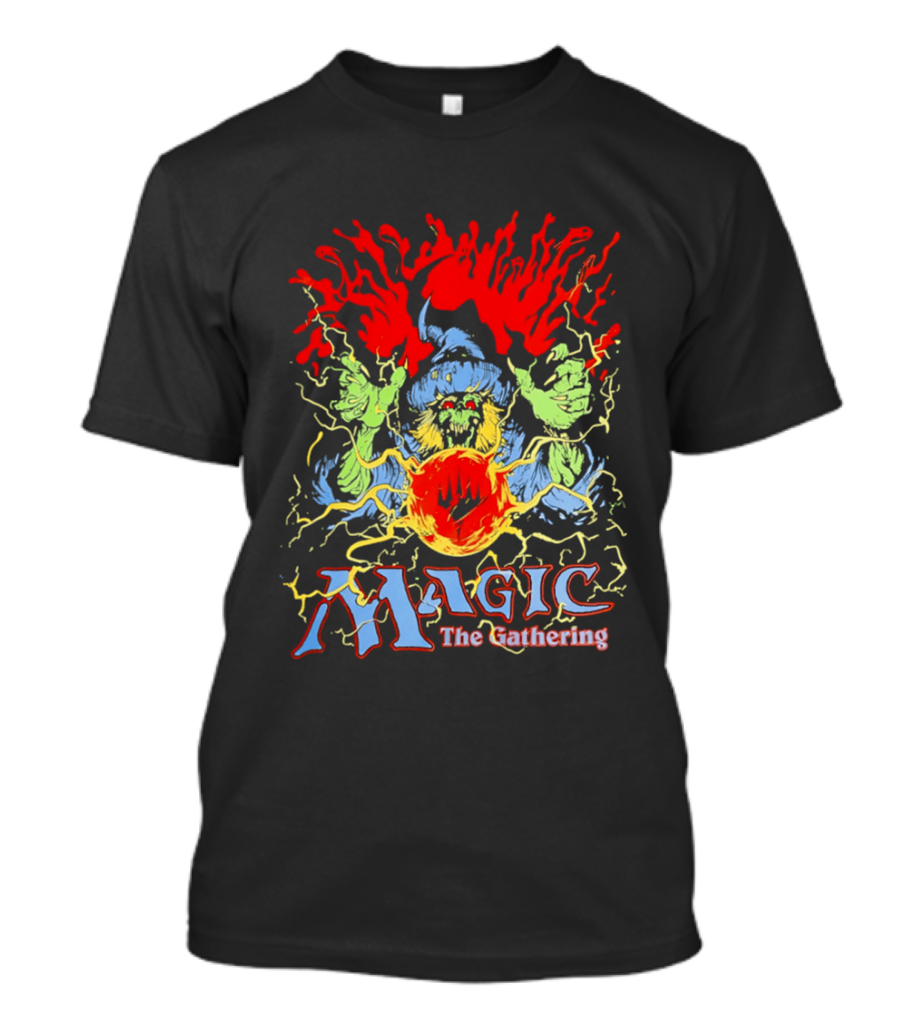 Magic The Gathering Wizard Elemental Spellcaster Mystical Flames T-Shirt
