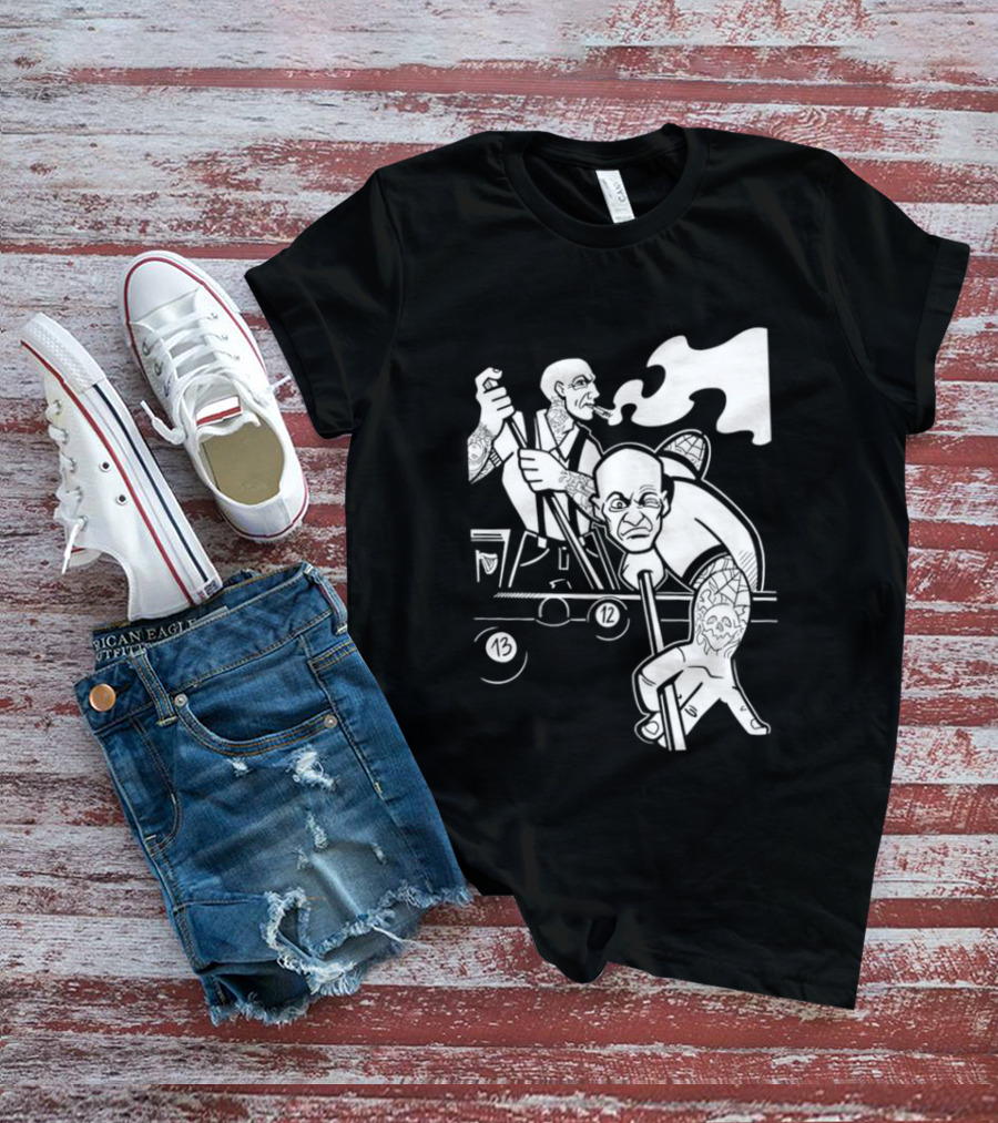 13 12 Tattooed Billiard Players Smoking Pool Game T-Shirt