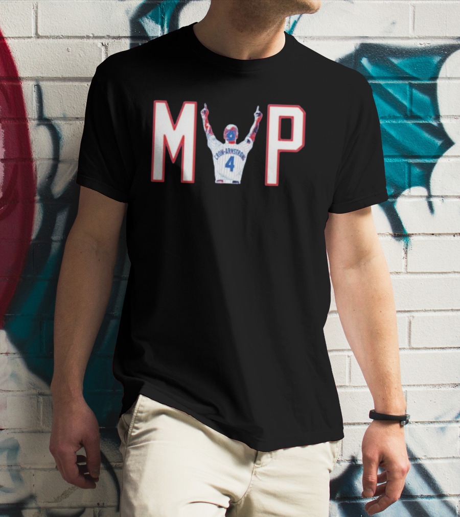 Chicago Cubs Crow Armstrong MVP 4 Baseball Celebration T-Shirt