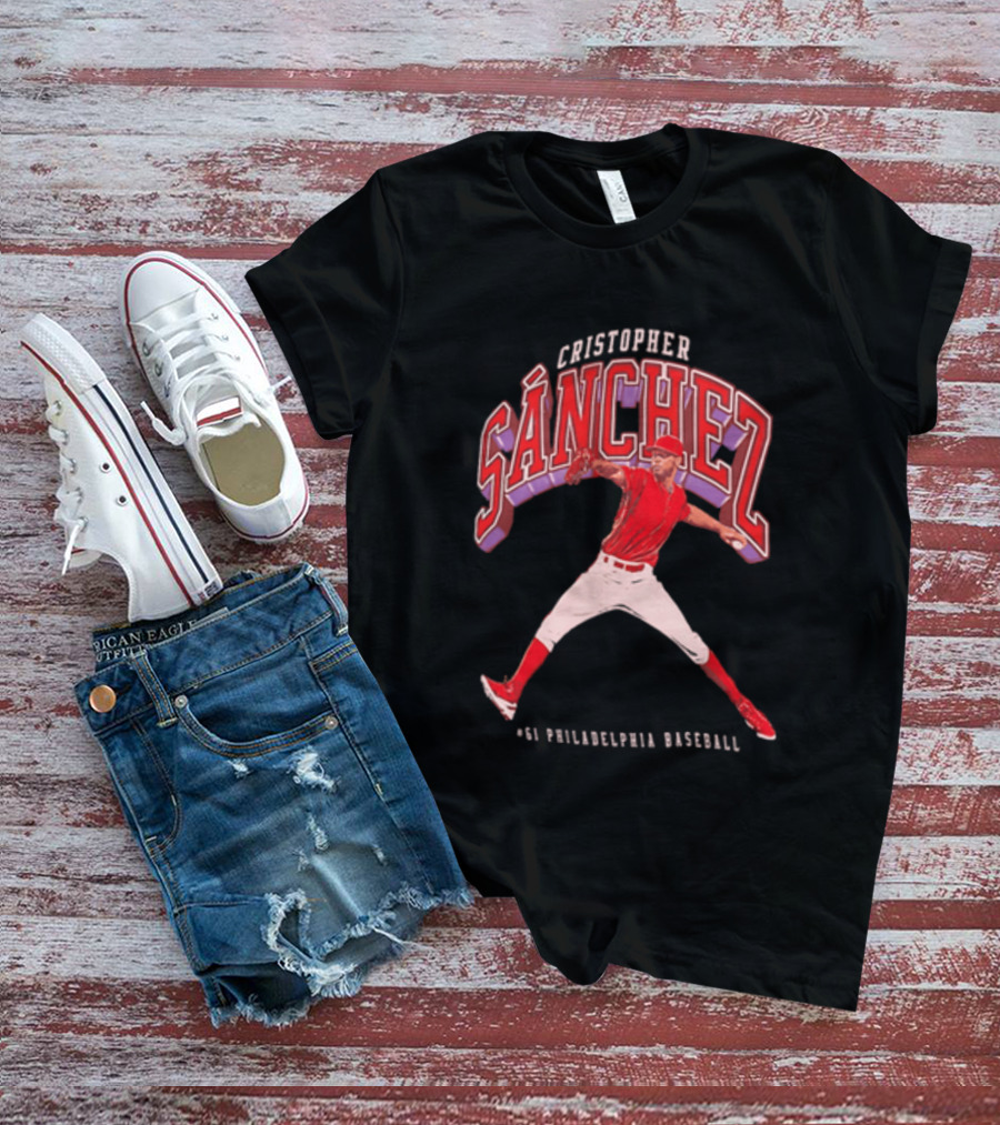Cristopher Sánchez 61 Philadelphia Baseball Pitcher Image T-Shirt