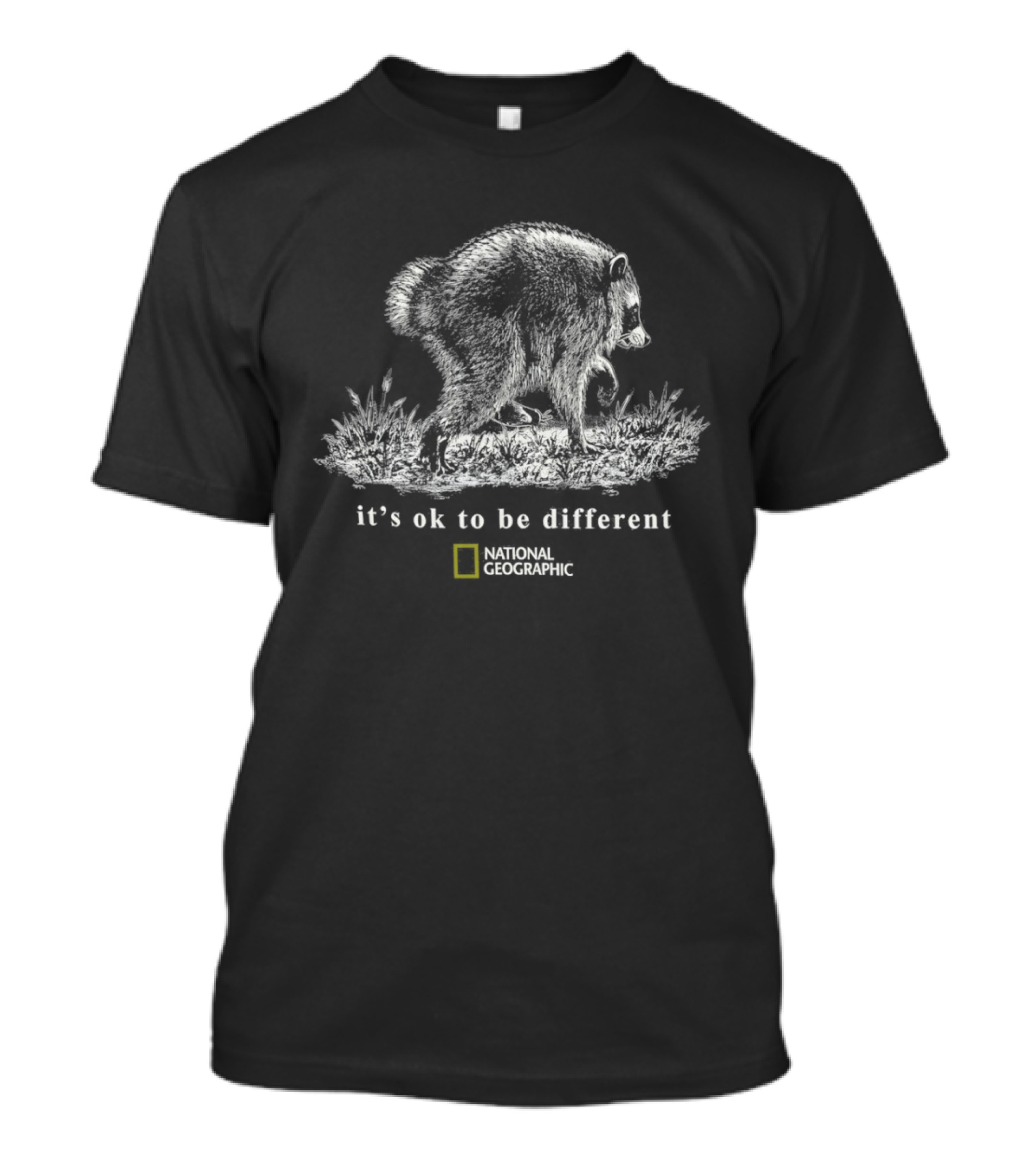 Jimothy Raccoon National Geographic It's Ok To Be Different T-Shirt