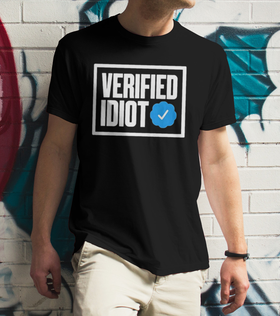 Verified Idiot Checkmark Box T-Shirt