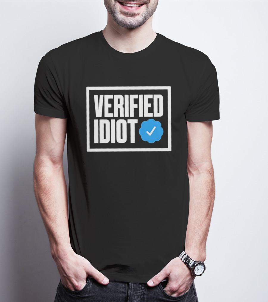 Verified Idiot Checkmark Box T-Shirt