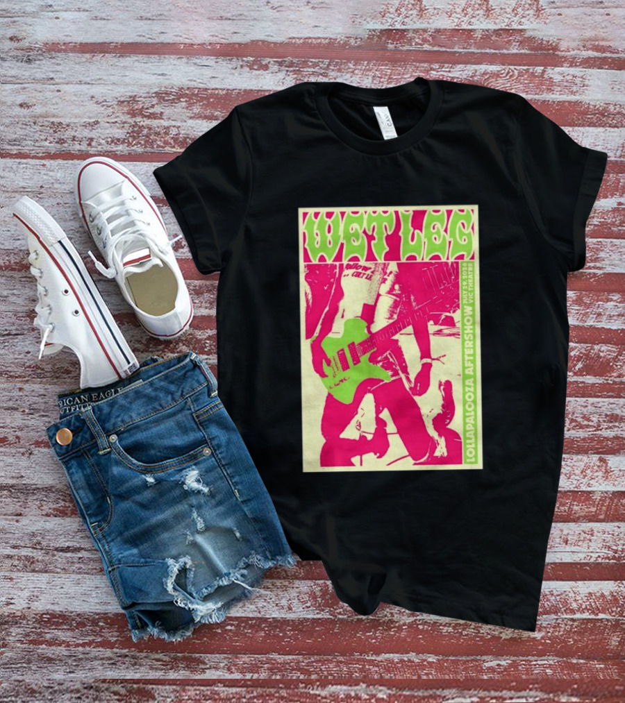 Wet Leg July 29 2026 Lollapalooza Aftershow Vic Theatre Chicago IL T-Shirt