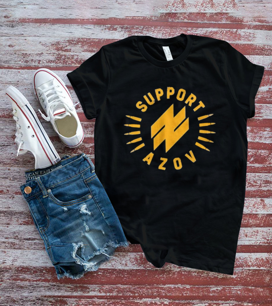 Support Azov Bullet Border T-Shirt