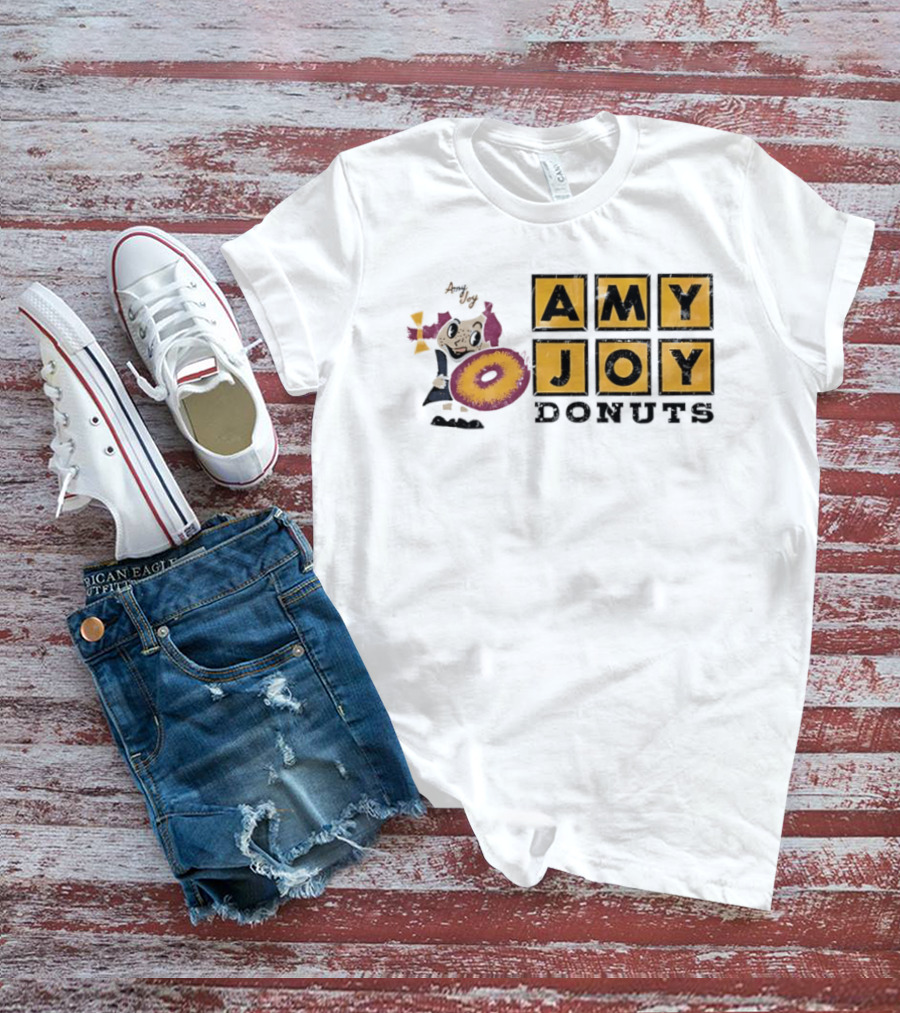 Amy Joy Donuts Retro Cartoon Character With Donut Image T-Shirt