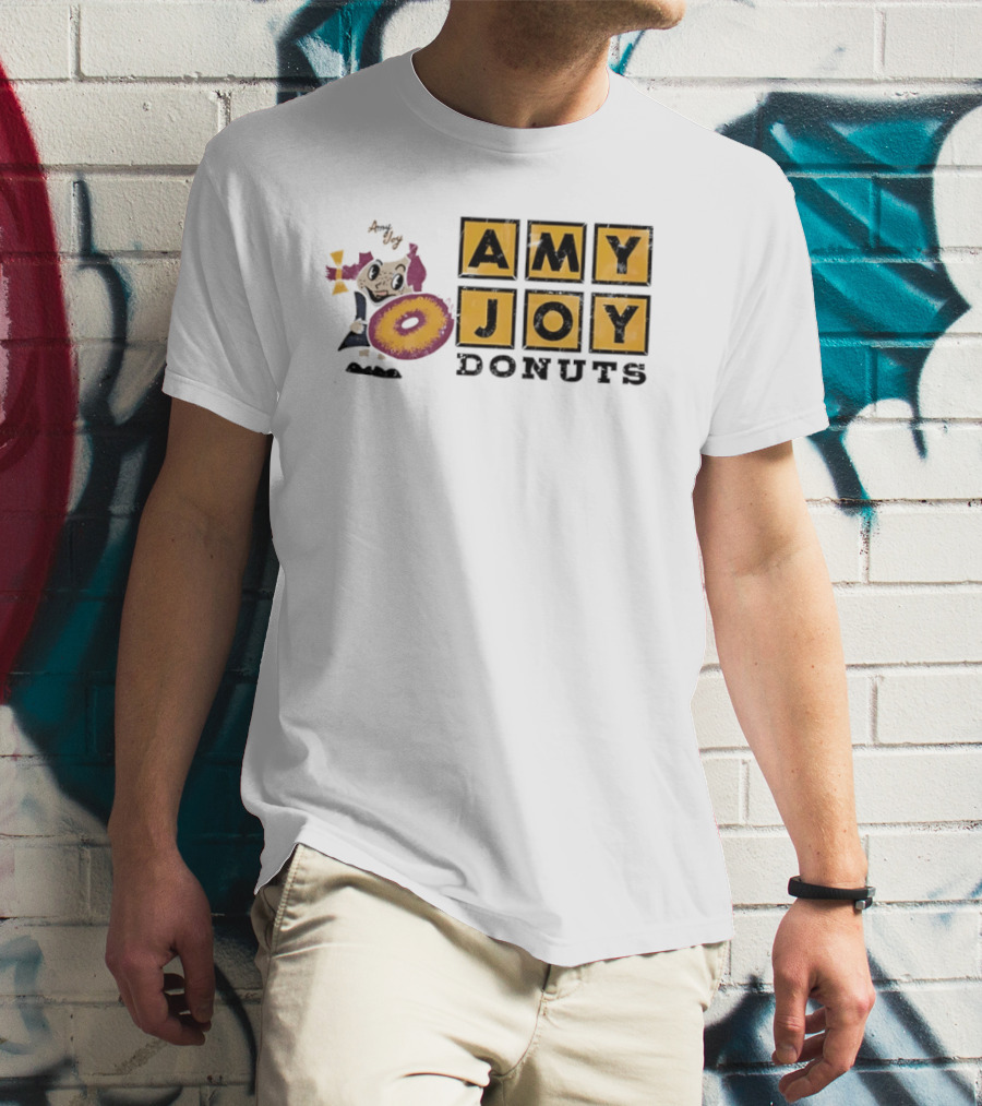 Amy Joy Donuts Retro Cartoon Character With Donut Image T-Shirt
