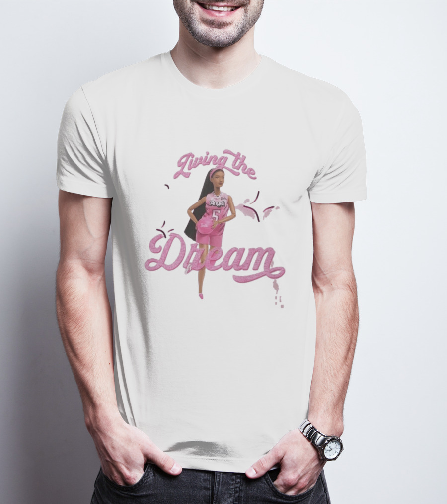 Living The Dream Barbie Angel 5 Basketball T-Shirt