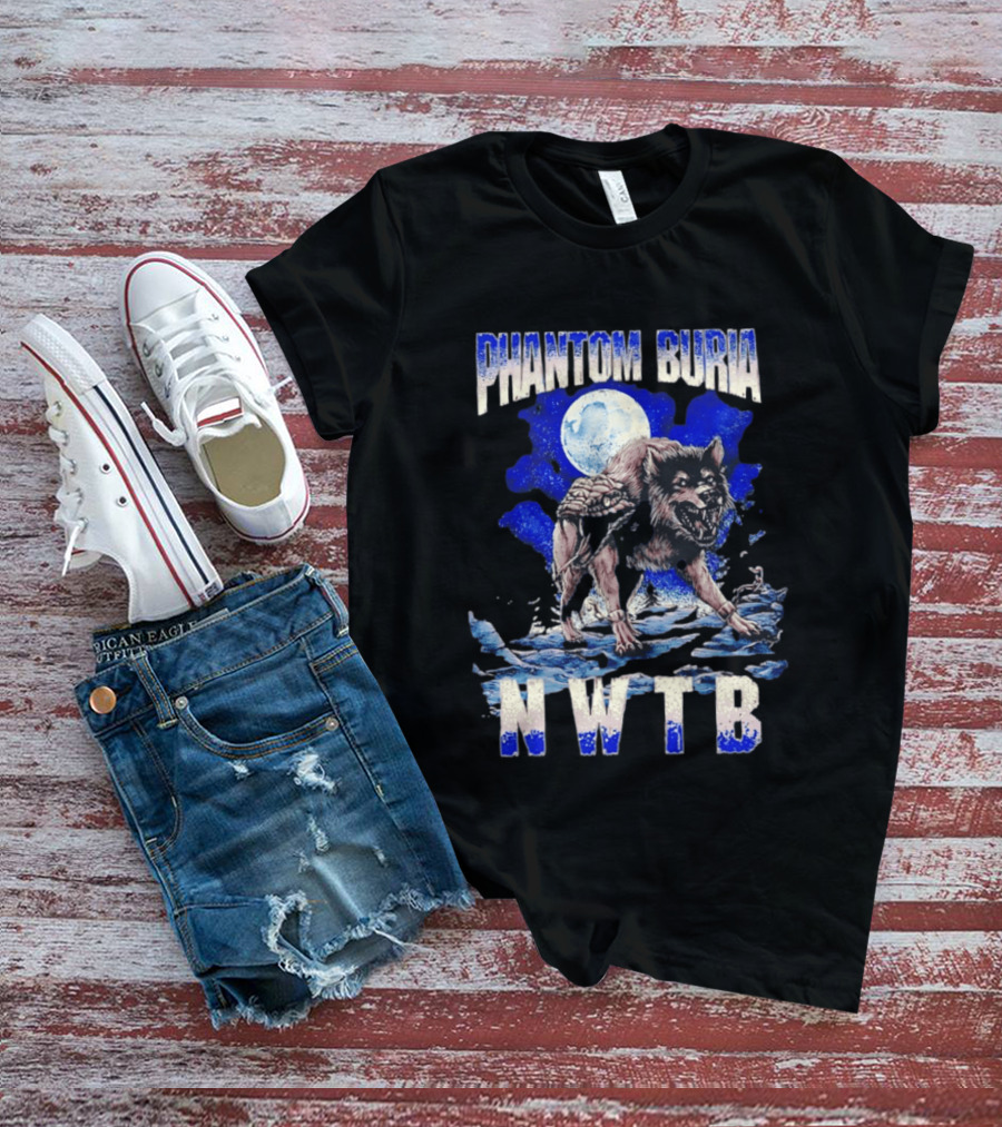 Phantom Burial NWTB Wolf And Snake Under Full Moon T-Shirt
