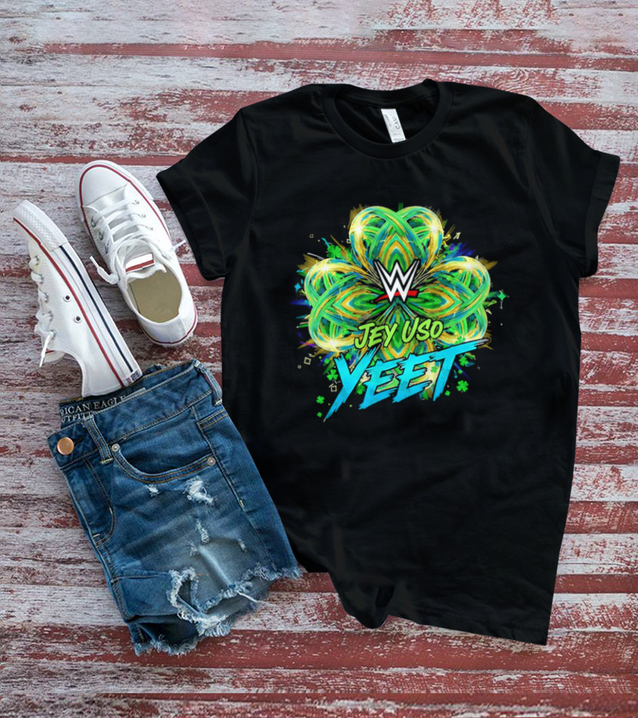 WWE Jey Uso Yeet St Patrick's Day 2026 Clover T-Shirt