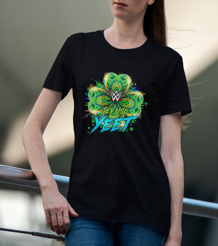 WWE Jey Uso Yeet St Patrick's Day 2026 Clover T-Shirt