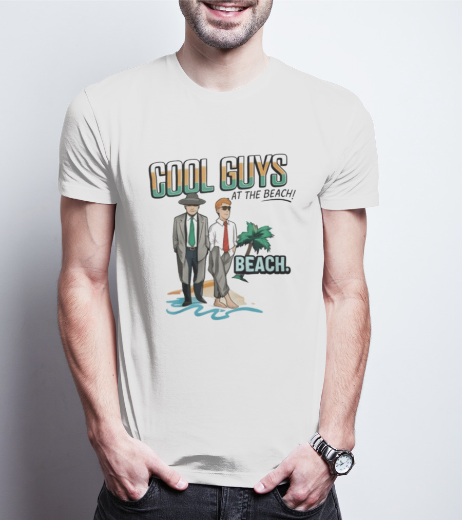 Cool Guys At The Beach Beach T-Shirt
