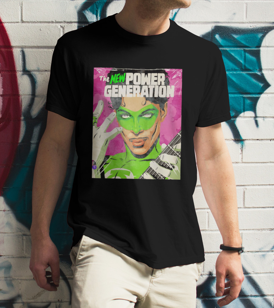 The New Power Generation Prince Green Lantern Guitar Hero T-Shirt